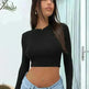 Slim Long Sleeve Crop Top Y2K Fashion Tank Top Women Clothing Casual Evening Top - EX-STOCK CANADA