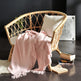 Fringed Knitted Small Blanket Napping Blanket Sofa Blanket EX-STOCK Canada 