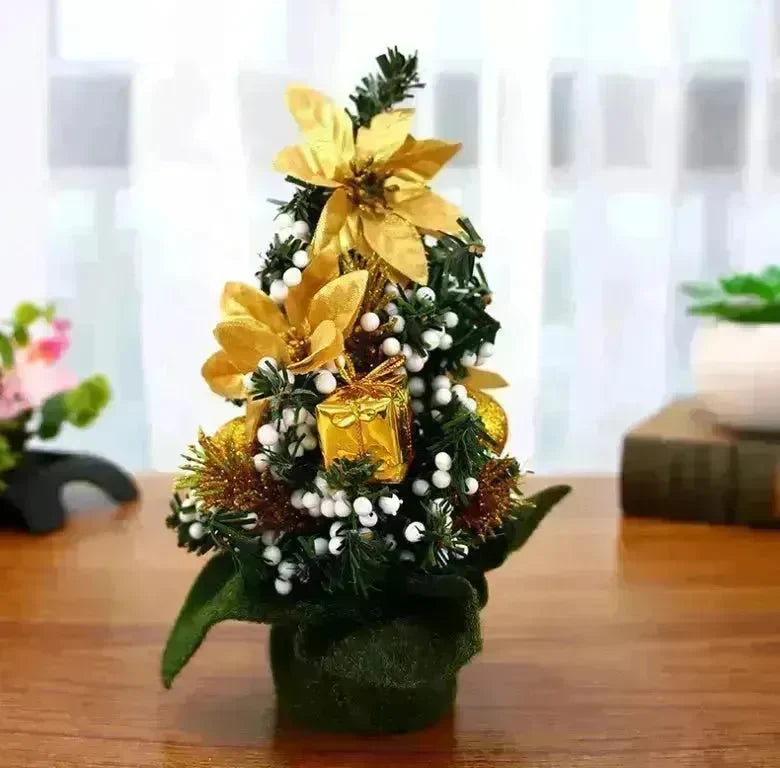 Christmas Ornaments Tree 20cm Mini Christmas Decoration Tree Christmas Day Mall Decoration Desktop Ornaments Small Tree - EX-STOCK CANADA
