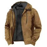 Multi-Color Digital Printing Hooded Sweater Brown Lining Cotton-padded Jacket - EX-STOCK CANADA