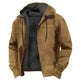 Multi-Color Digital Printing Hooded Sweater Brown Lining Cotton-padded Jacket - EX-STOCK CANADA