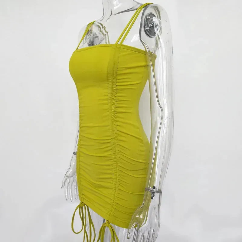 Articat Spaghetti Strap Sexy Backless Women Summer Dress Strapless Bodycon Bandage Party Dresses Vestidos Club Mini Dress - EX-STOCK CANADA