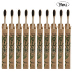 10pcs  Bamboo toothbrushes - EX-STOCK CANADA