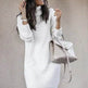 Autumn Winter Woolen Knitted Short Turtleneck Sweater Dress - EX-STOCK Canada