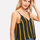 Casual Double V Neck Striped summer Top Spaghetti Strap Summer Multicolor Backless Tops - EX-STOCK CANADA