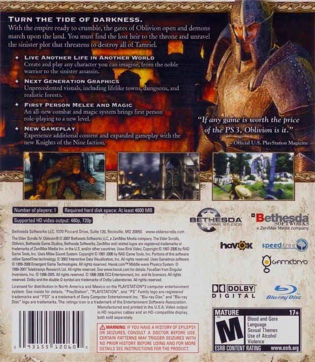 THE ELDER SCROLLS IV  -  OBLIVION 
