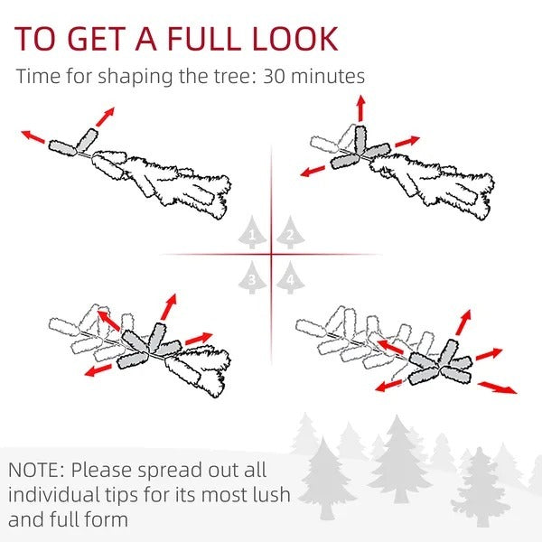 6ft Tall Pencil Artificial Christmas Tree, Holiday Decor With Snow Flocked Branches, Green EX-STOCK Canada 