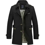 Men's casual jacket mid-length trench coat - EX-STOCK CANADA