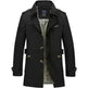 Men's casual jacket mid-length trench coat - EX-STOCK CANADA