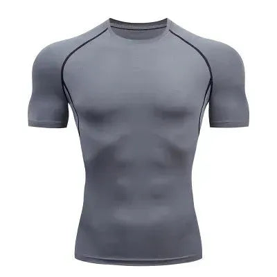 Solid color quick-drying bottoming short sleeve fitness t-shirt top - EX-STOCK CANADA