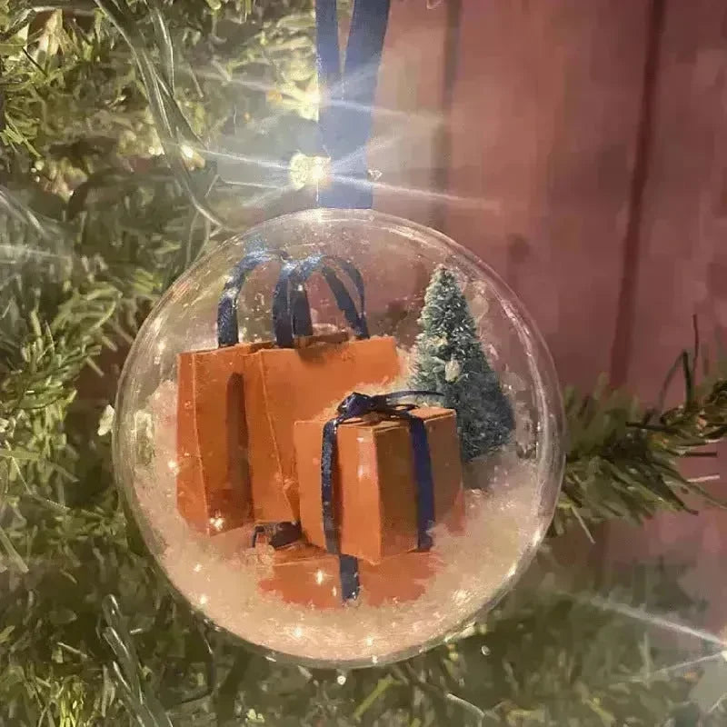 Christmas Tree Decoration Transparent Ball Hanging Decoration Scene Layout Hanging Decoration - EX-STOCK CANADA