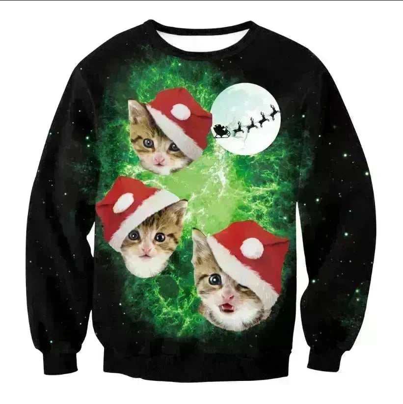 UGLY CHRISTMAS SWEATER Vacation Santa Elf Funny Womens Men Sweaters Tops Autumn Winter Clothing - EX-STOCK CANADA