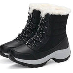 Winter Snow Boots Female High Ankle Waterproof Ladies Cotton Shoes Boots Plus Velvet Shoes - EX-STOCK Canada