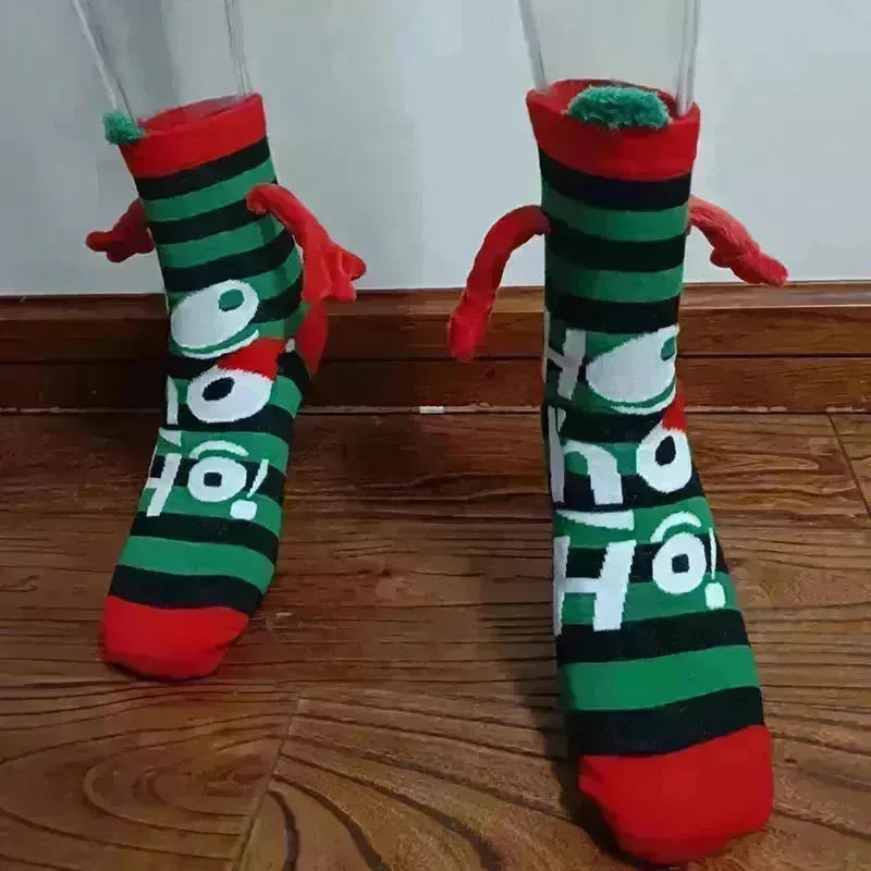 Christmas Stockings Autumn Winter Cotton Magnet Lodestone Hand Tube Socks - EX-STOCK CANADA