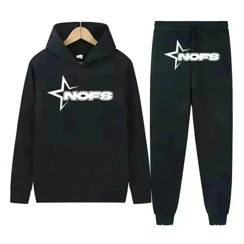 2 pcs Gothic Punk Rock Streetwear Hoodie Outfit set Unisex - EX-STOCK CANADA