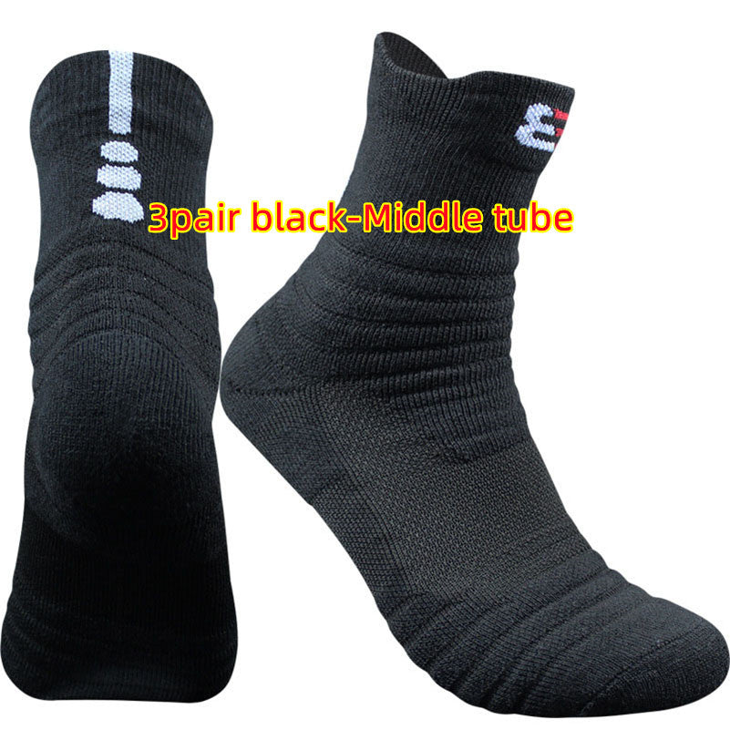 Cotton Blend Ankle Socks – Black, White & Gray | Short & Middle Tube