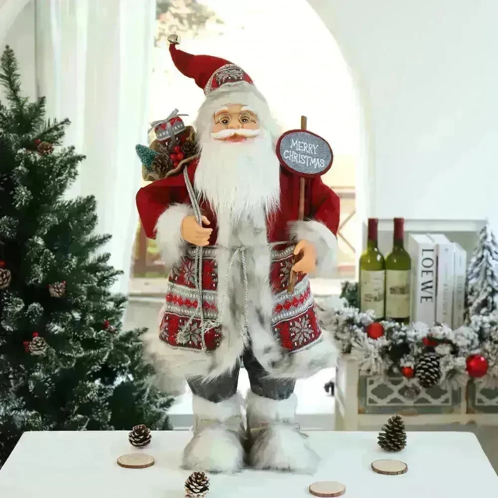 Christmas Decoration Supplies Fabric Santa Claus Doll Props Ornaments - EX-STOCK CANADA