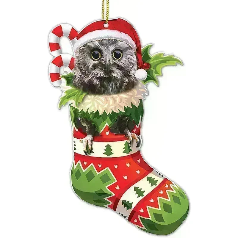Christmas Stockings Christmas Tree Decorative Socks Dog Pendant Creative Cute - EX-STOCK CANADA