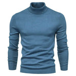 Men's Plain Slim Pullover Polo Sweatshirt Turtleneck Sweater Winter Casual Tops Men - EX-STOCK Canada