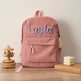 Personalised Children's School Bag – Cartoon Name Backpack (Beige, Blue, Green, Pink)