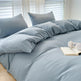 Solid Color Four-piece Set Simple Washed Sanding Duvet Cover EX-STOCK Canada 