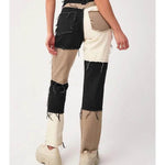 High Elastic Stitching Raw Edge Women's Straight-leg Jeans - EX-STOCK Canada