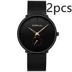 Simple ultra-thin watch round mesh belt watch - EX-STOCK Canada