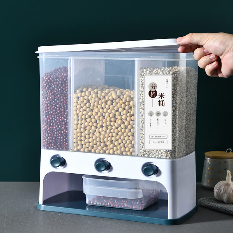 Boîte de rangement alimentaire en plastique transparent Conteneur mural pour céréales Conteneur de rangement pour céréales entières 
