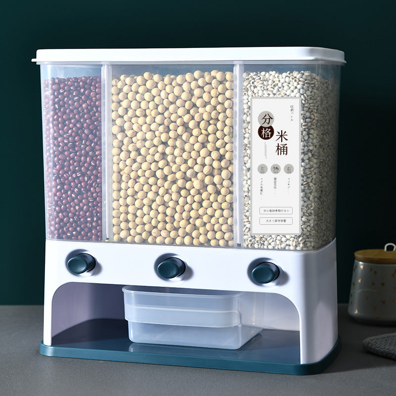 Boîte de rangement alimentaire en plastique transparent Conteneur mural pour céréales Conteneur de rangement pour céréales entières 