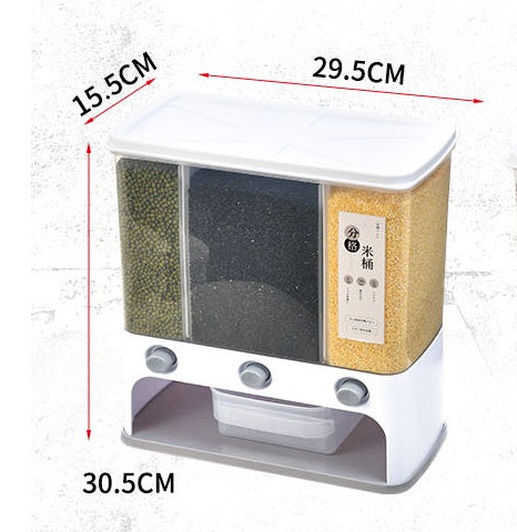 Boîte de rangement alimentaire en plastique transparent Conteneur mural pour céréales Conteneur de rangement pour céréales entières 