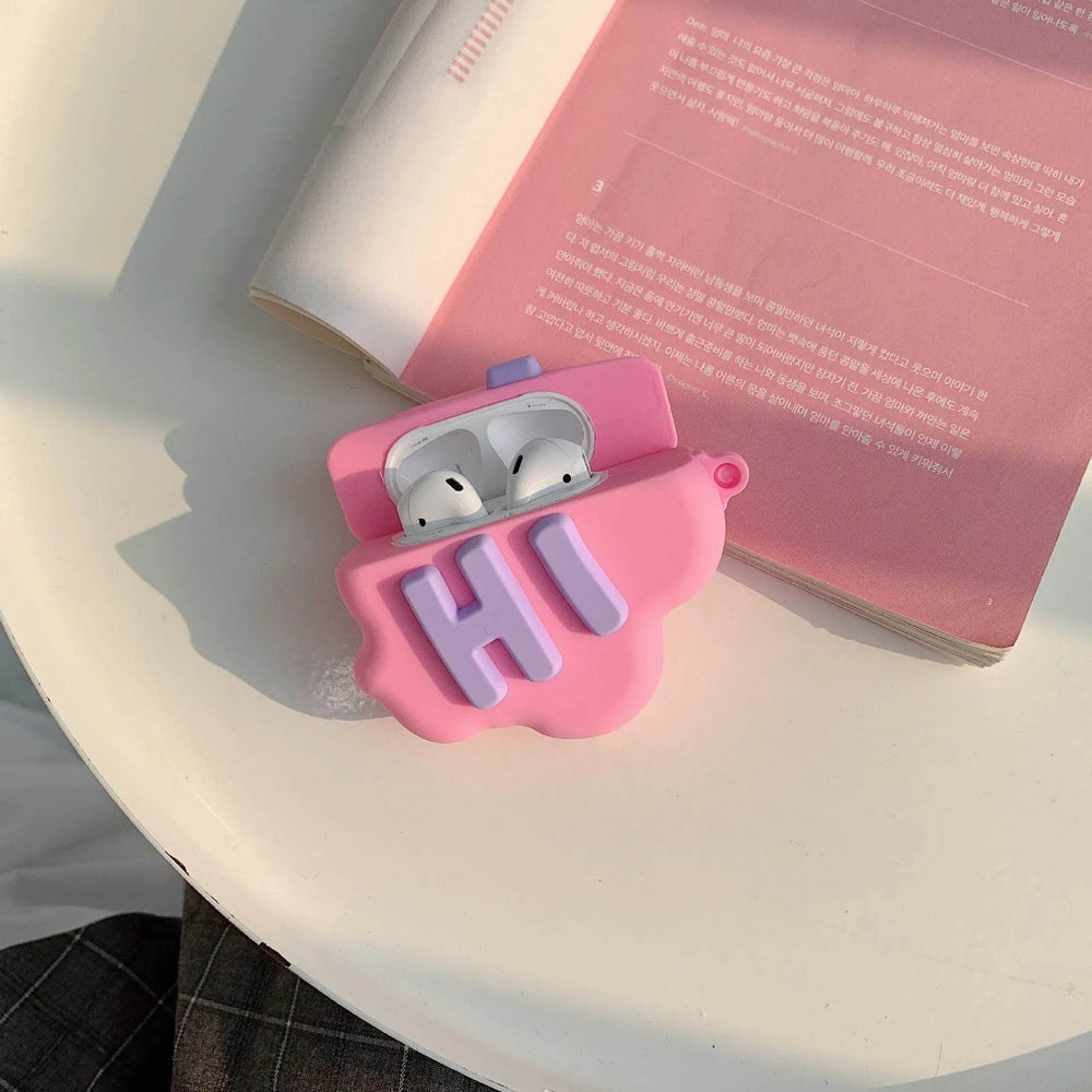 Cute Cartoon Lettered Airpod Earphone Silicone Protective Case - EX-STOCK Canada