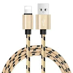 Nylon Braided Lattice Resistant Mobile Phone Data Cable Charging Cable - EX-STOCK CANADA