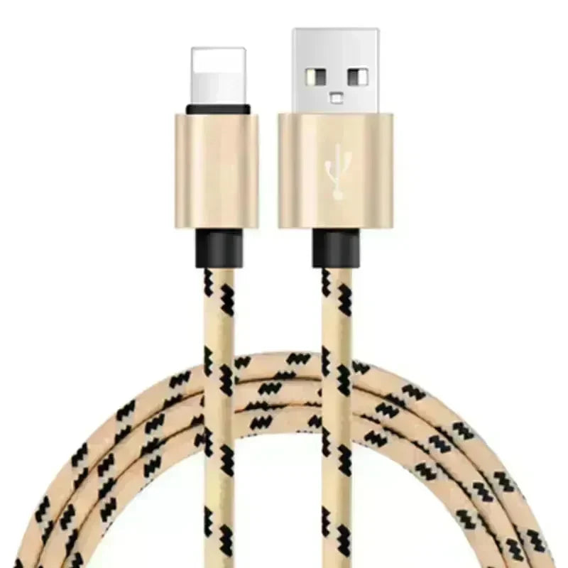 Nylon Braided Lattice Resistant Mobile Phone Data Cable Charging Cable - EX-STOCK CANADA