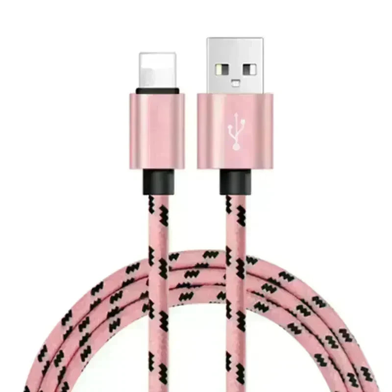 Nylon Braided Lattice Resistant Mobile Phone Data Cable Charging Cable - EX-STOCK CANADA