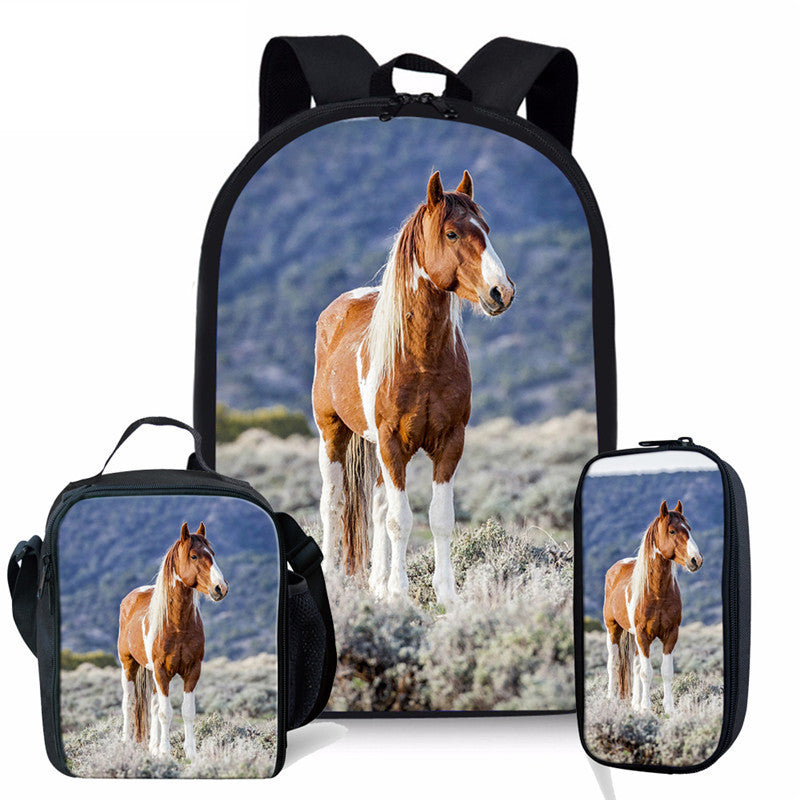 Mustang Personality Student School Bag Lunch Bag EX-STOCK