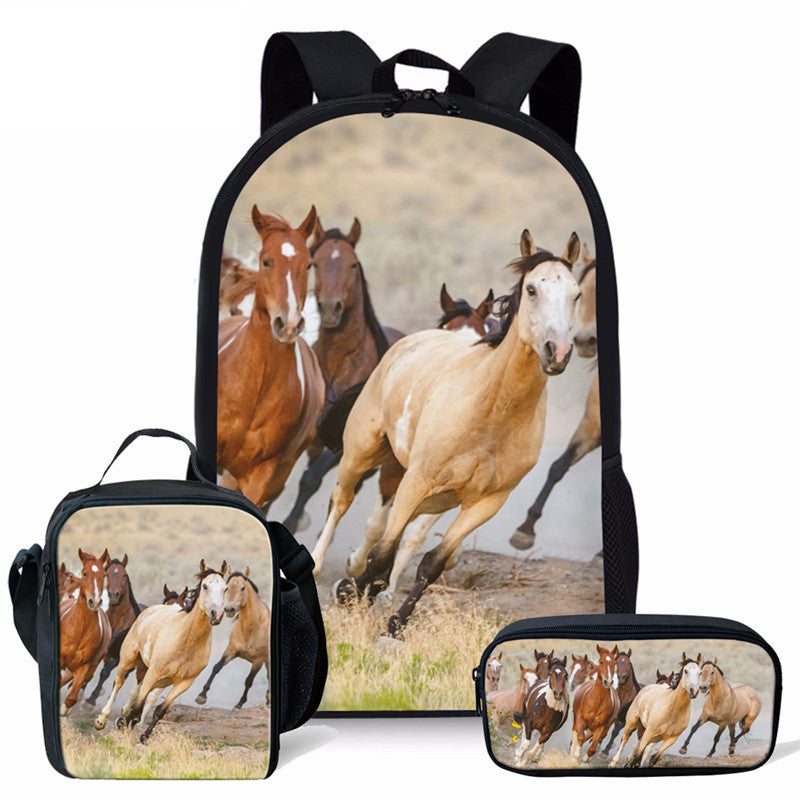Mustang Personality Student School Bag Lunch Bag EX-STOCK