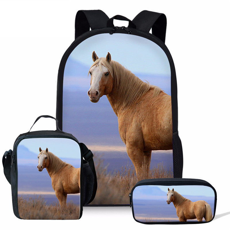 Mustang Personality Student School Bag Lunch Bag EX-STOCK