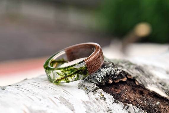 Simple Version Of The Sea DIY Handmade Ring Resin Ring - EX-STOCK Canada