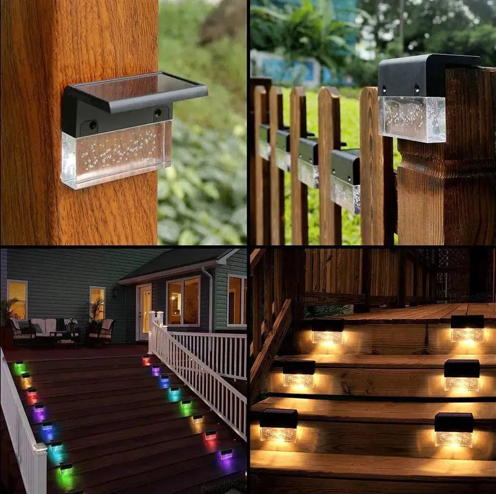 Waterproof New RGB LED Solar Light Step Fence Light - EX-STOCK CANADA