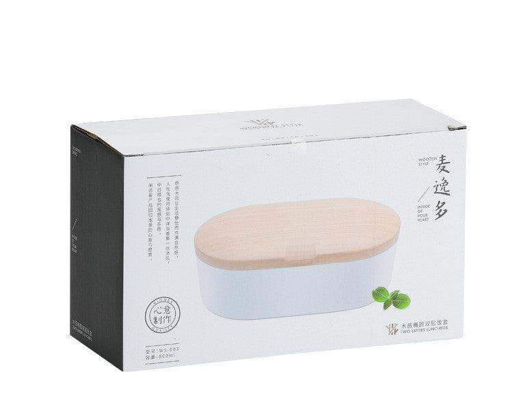 Nordic Style Wooden Sushi Lunch Box Sealed Leak-Proof Lunch Box With Cutlery EX-STOCK