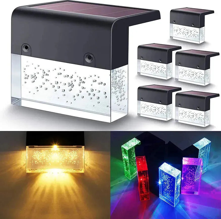 Waterproof New RGB LED Solar Light Step Fence Light - EX-STOCK CANADA