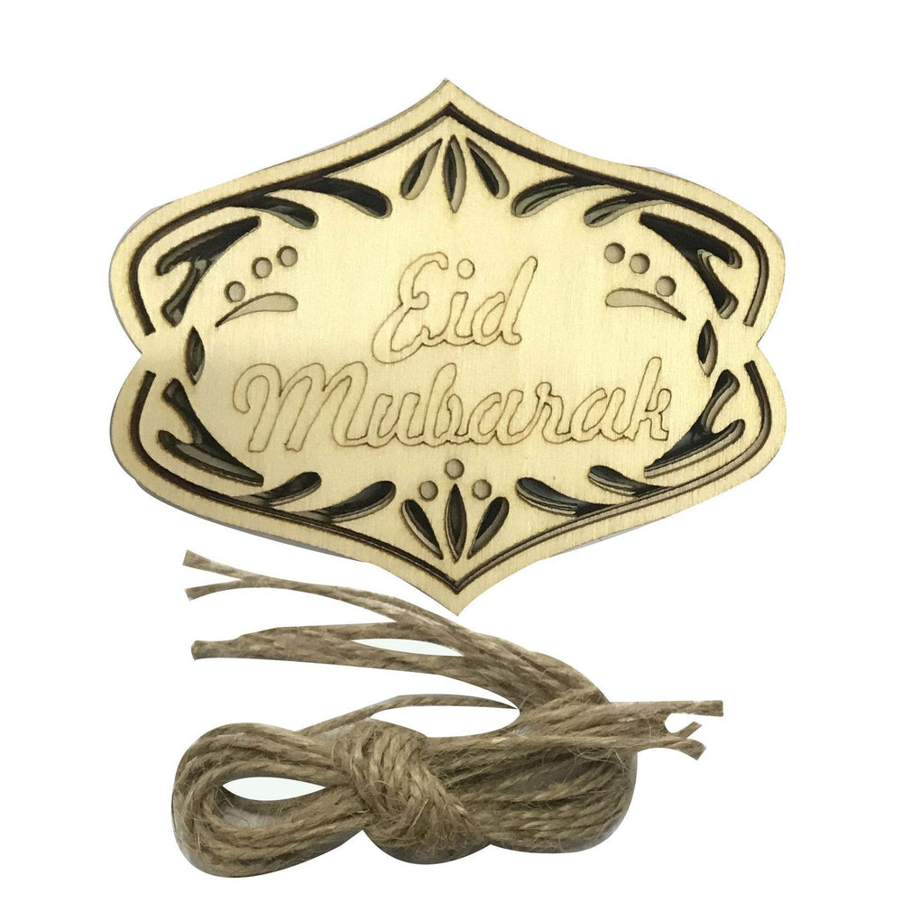 Eid Mubarak Pendant Desktop Wooden Decorative Ornament - EX-STOCK Canada