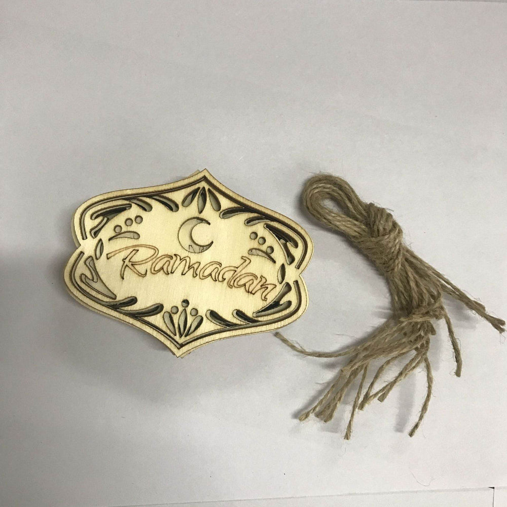 Eid Mubarak Pendant Desktop Wooden Decorative Ornament - EX-STOCK Canada