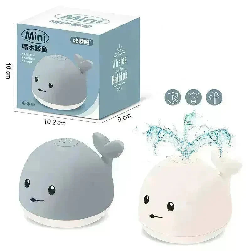 Baby Cute LED Light spray water whale bath toy - EX-STOCK CANADA