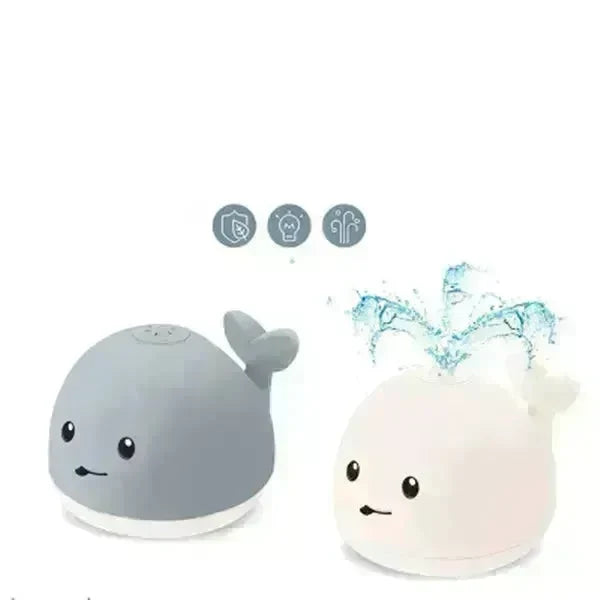 Baby Cute LED Light spray water whale bath toy - EX-STOCK CANADA