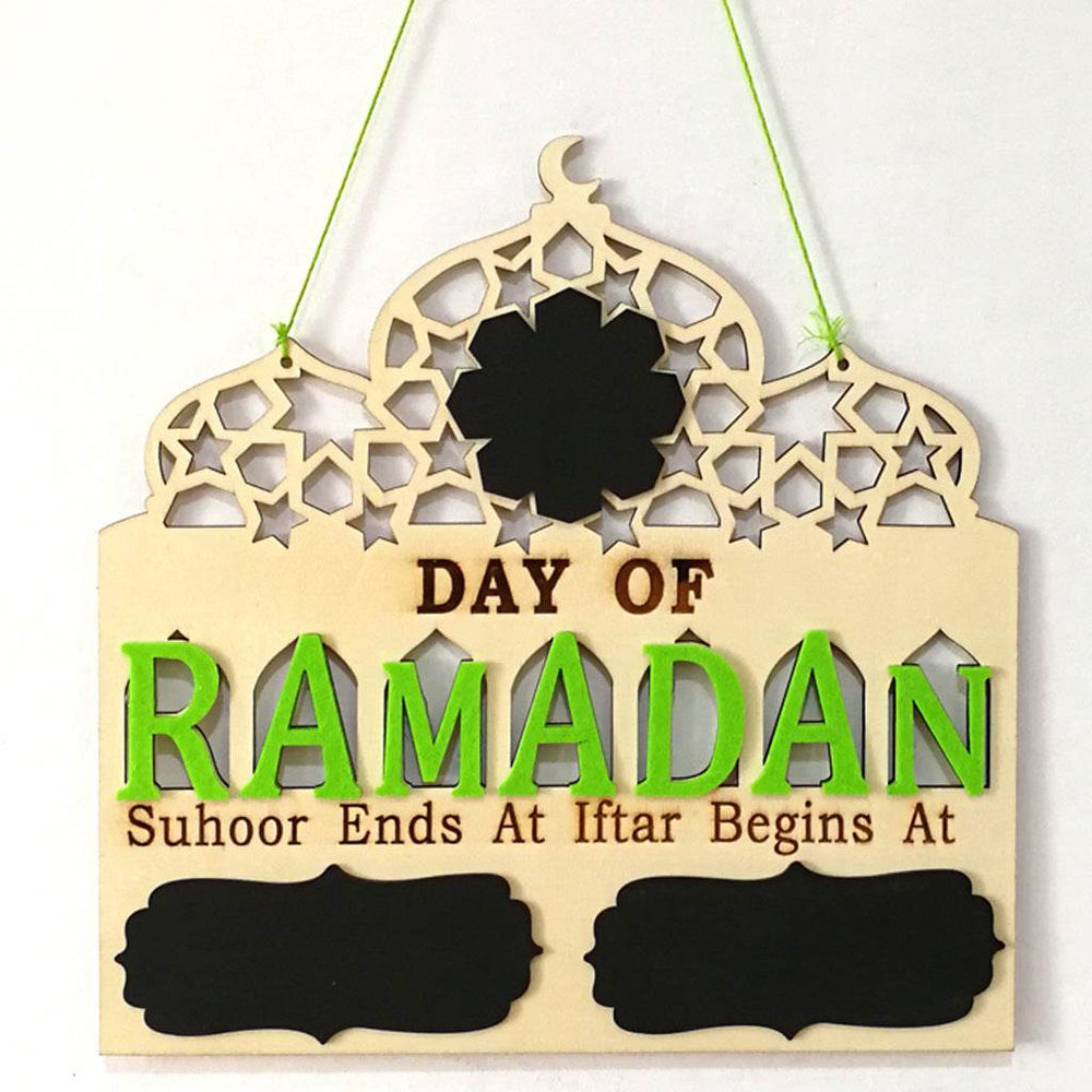 Eid Mubarak Home Decoration Wooden Calendar Listing Ramadan Decor Plaques - EX-STOCK Canada
