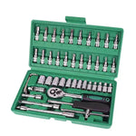 Car Repair Tool 46pcs Inch Socket Set Car Repair Tool Ratchet Torque Wrench Combo Tools Kit Auto Repairing Tool Set - EX-STOCK Canada