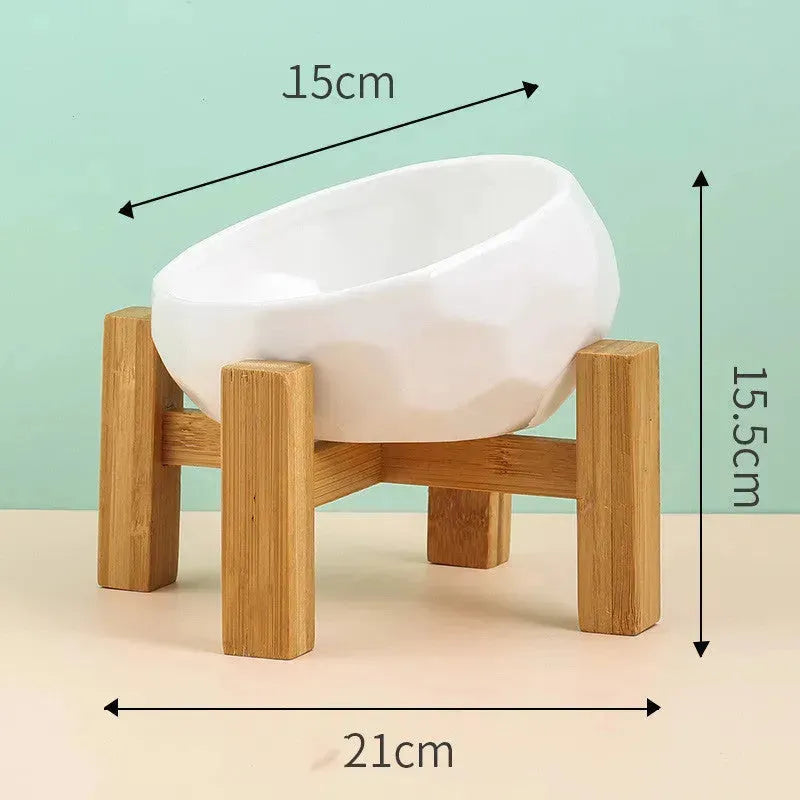 Pet Supplies Bowl Ceramic Cat Bowl Dog Bowl Oblique Mouth - EX-STOCK CANADA