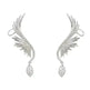 925 Silver Needle Angel Wings Personalized Ear Bone Clip Diamond Zircon Ear Row - EX-STOCK CANADA