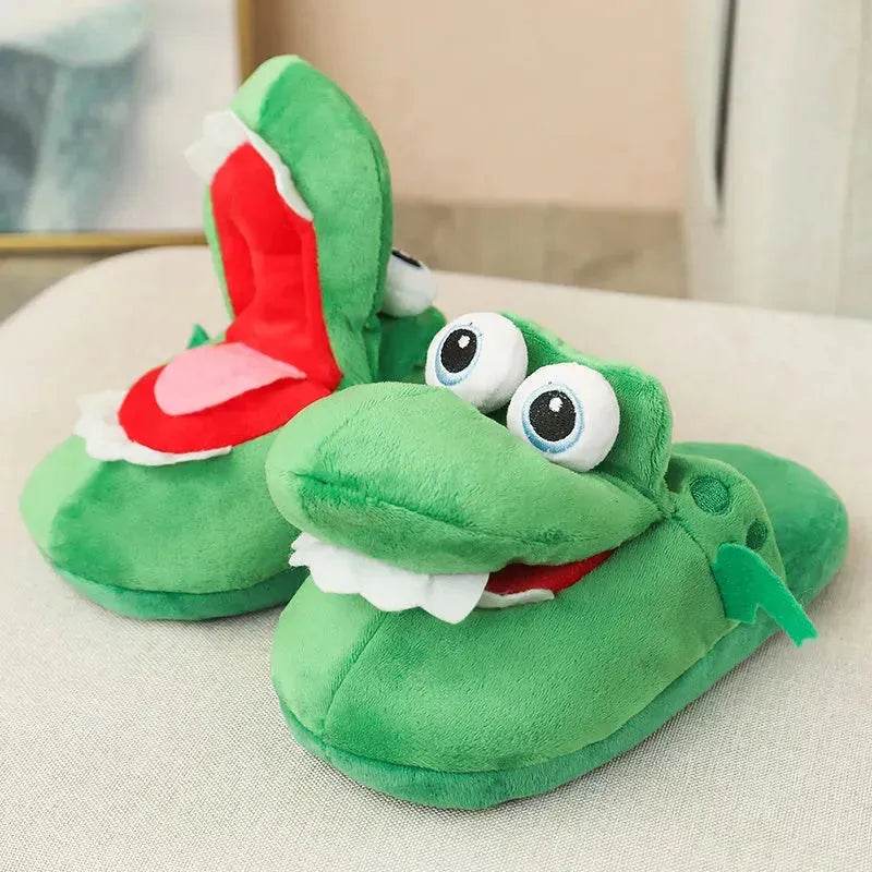 Cotton Slippers Mouth Will Move Plush Cute Funny Indoor Winter Couple Soft Bottom Plush Toys Indoor Slippers - EX-STOCK Canada
